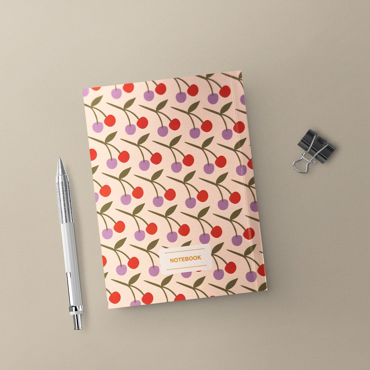 A5 Soft Notebook - Cherries - ShapeMixer