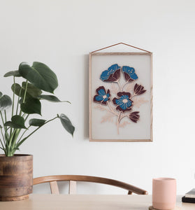 Floating Flowers in Wooden Frame - ShapeMixer