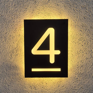 שלט מואר לכניסה לבית פרטי בעיצוב אישי - דגם מספר - ShapeMixer