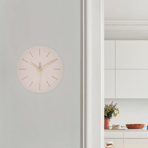 שעון קיר מעוצב לבית - דגם קו - לבן פודרה - ShapeMixer